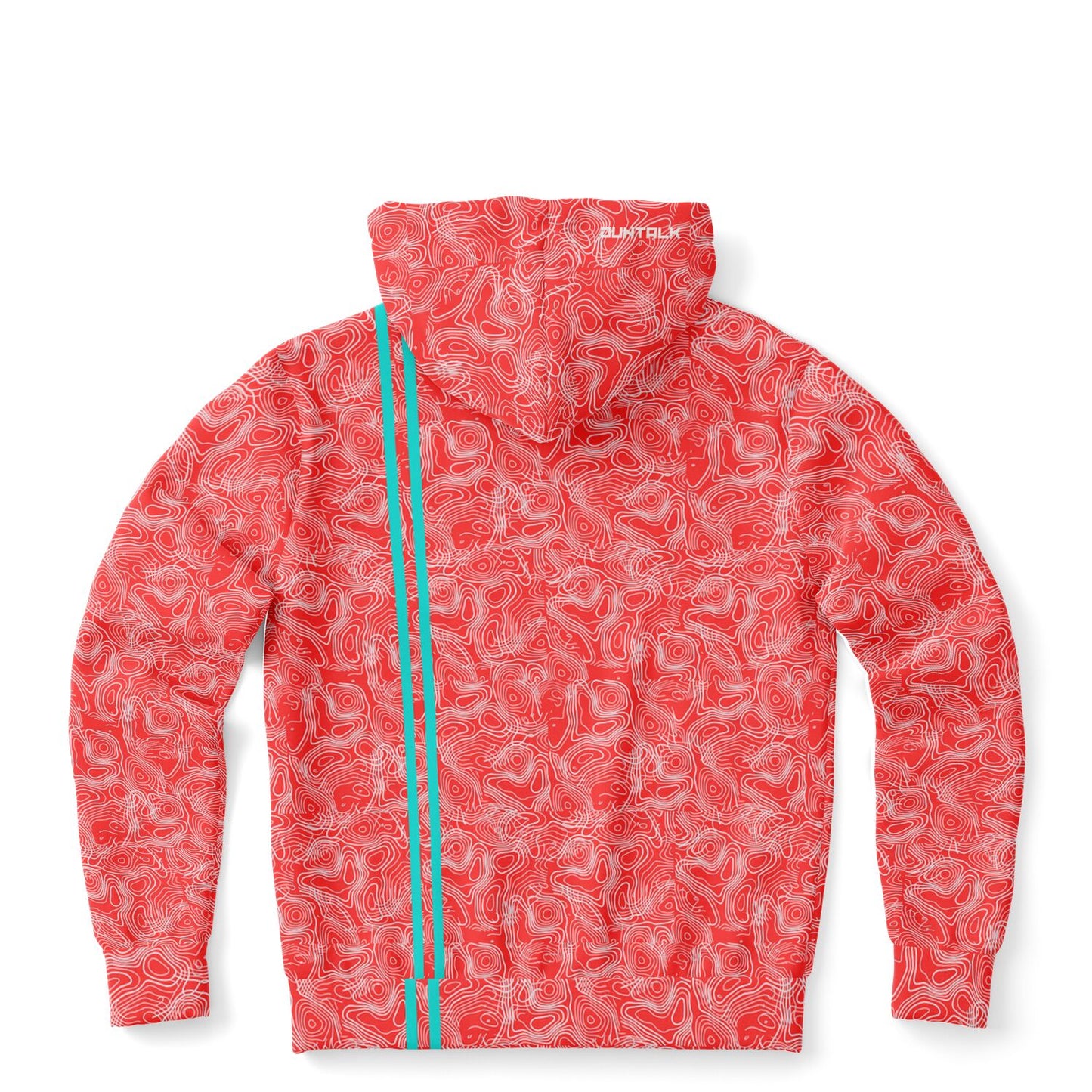 Duntalk "Splash" Basketball Zip-Up Hoodie - Red Subliminator