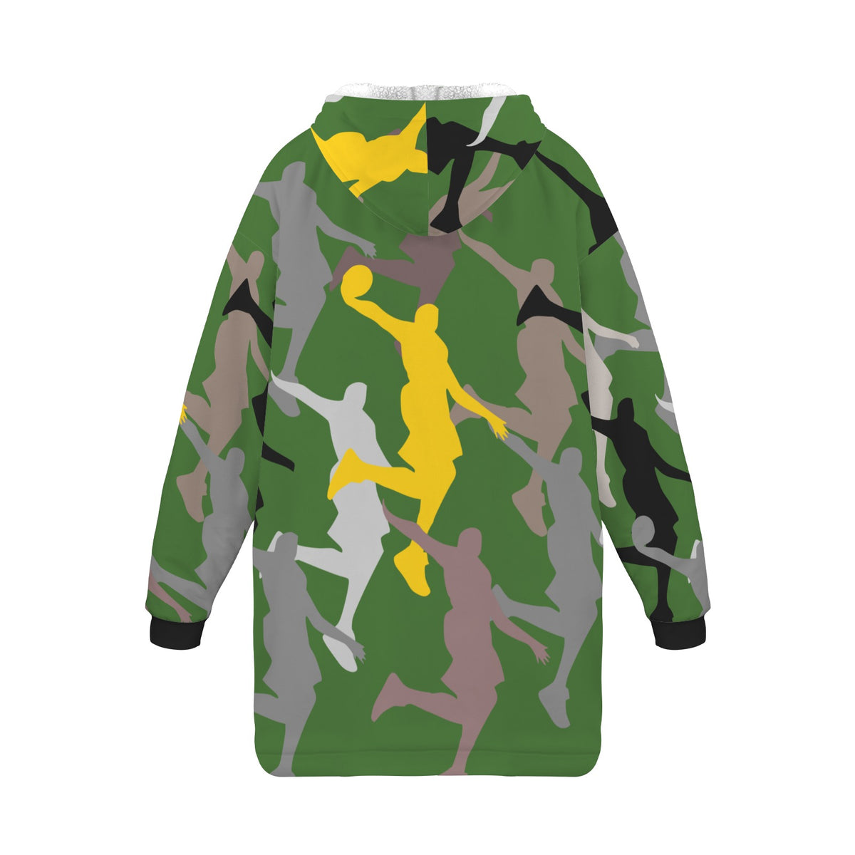 Youth Hoodie Blanket - Head Top Green