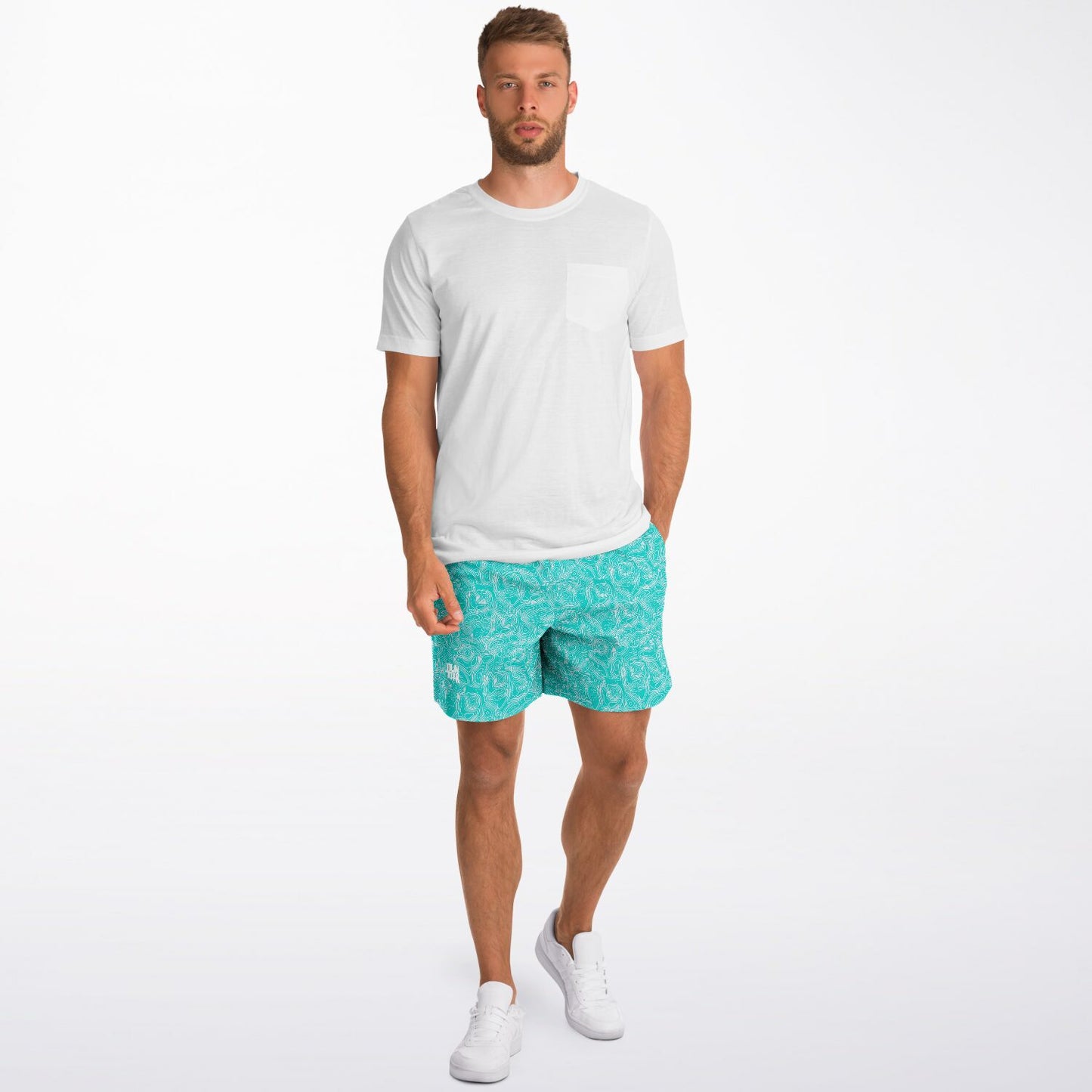 Duntalk "Splash" Basketball Mid Shorts - Turq