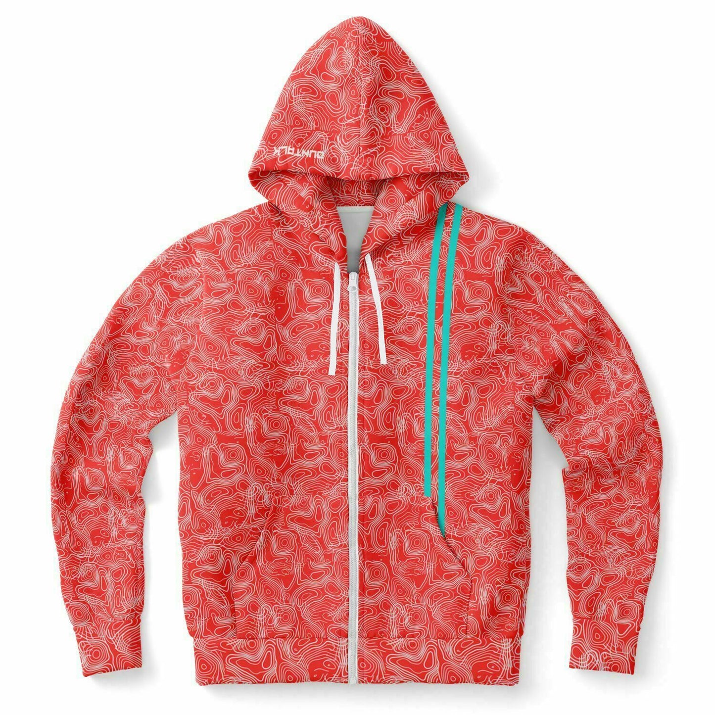 Duntalk "Splash" Basketball Zip-Up Hoodie Red