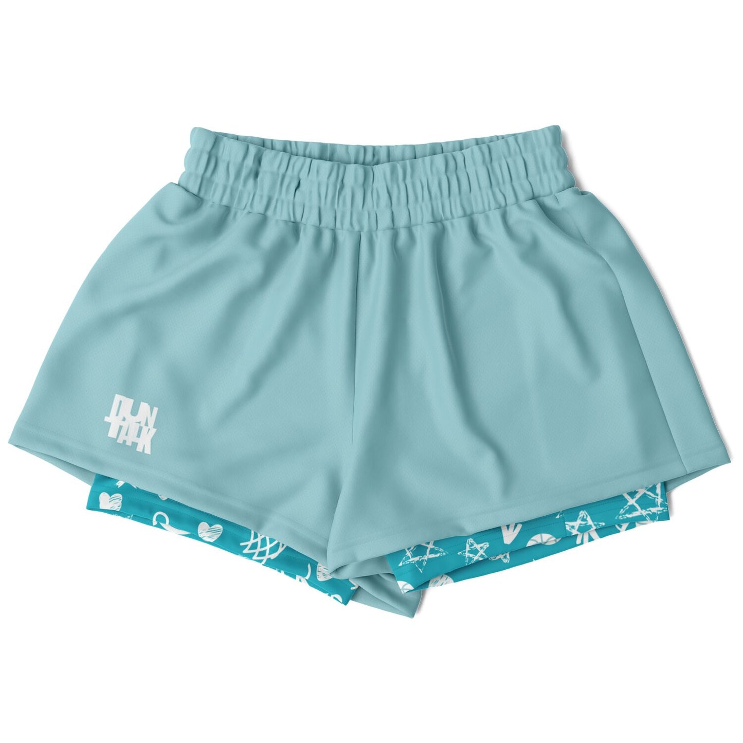 Duntalk "Da Gyal Dem" Women's 2-in-1 Shorts - Turq