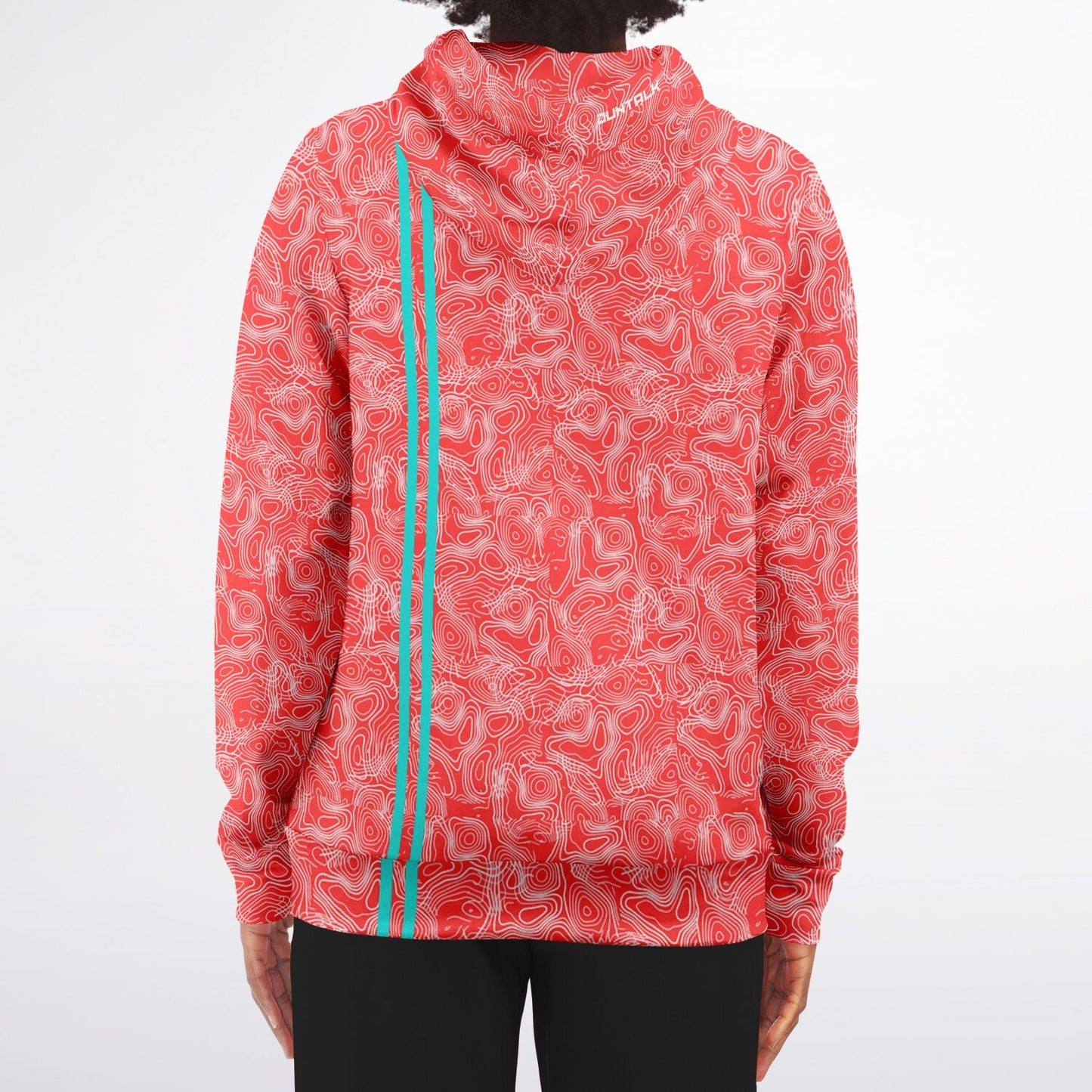 Duntalk "Splash" Basketball Zip-Up Hoodie Red