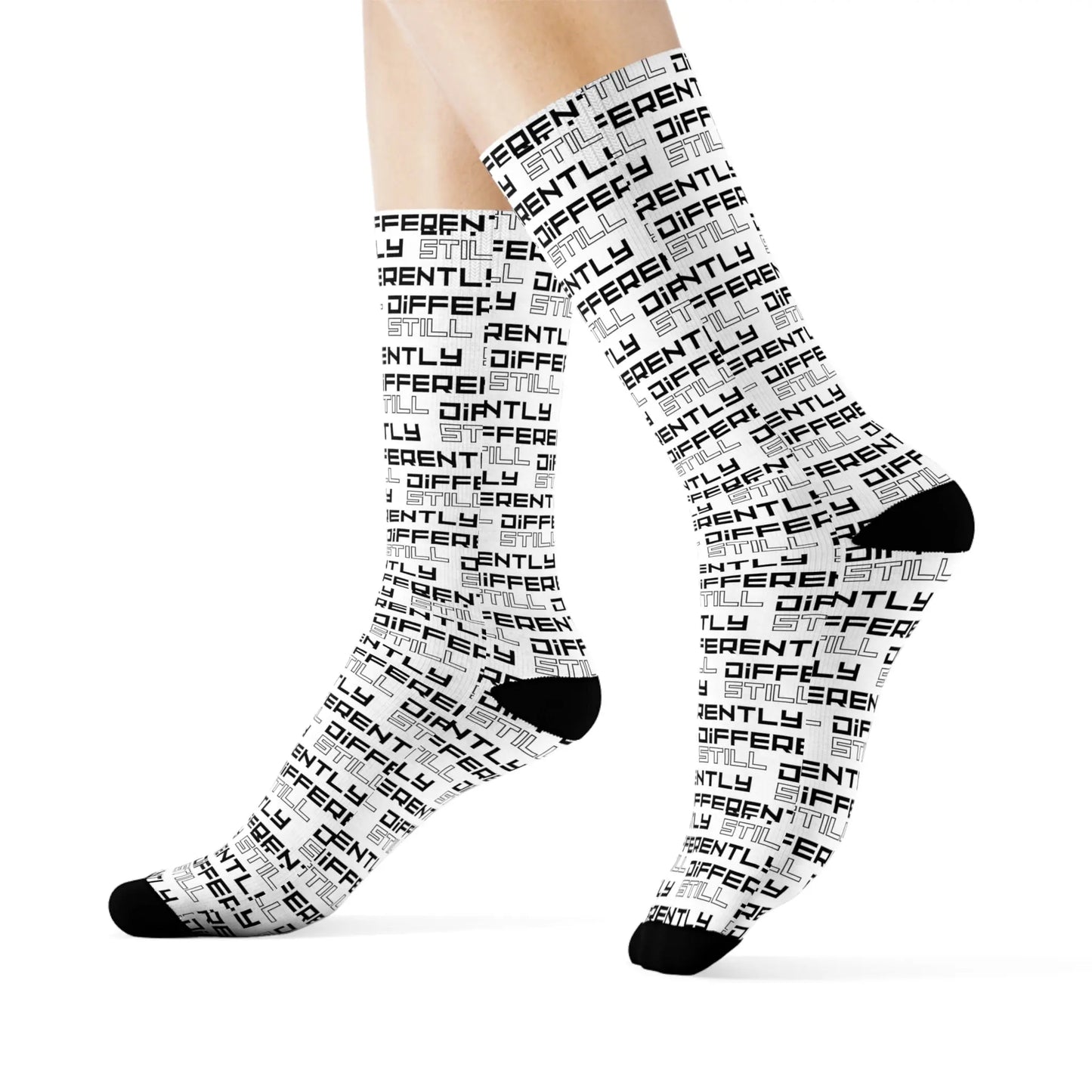 Duntalk "Differently" Performance Socks - White