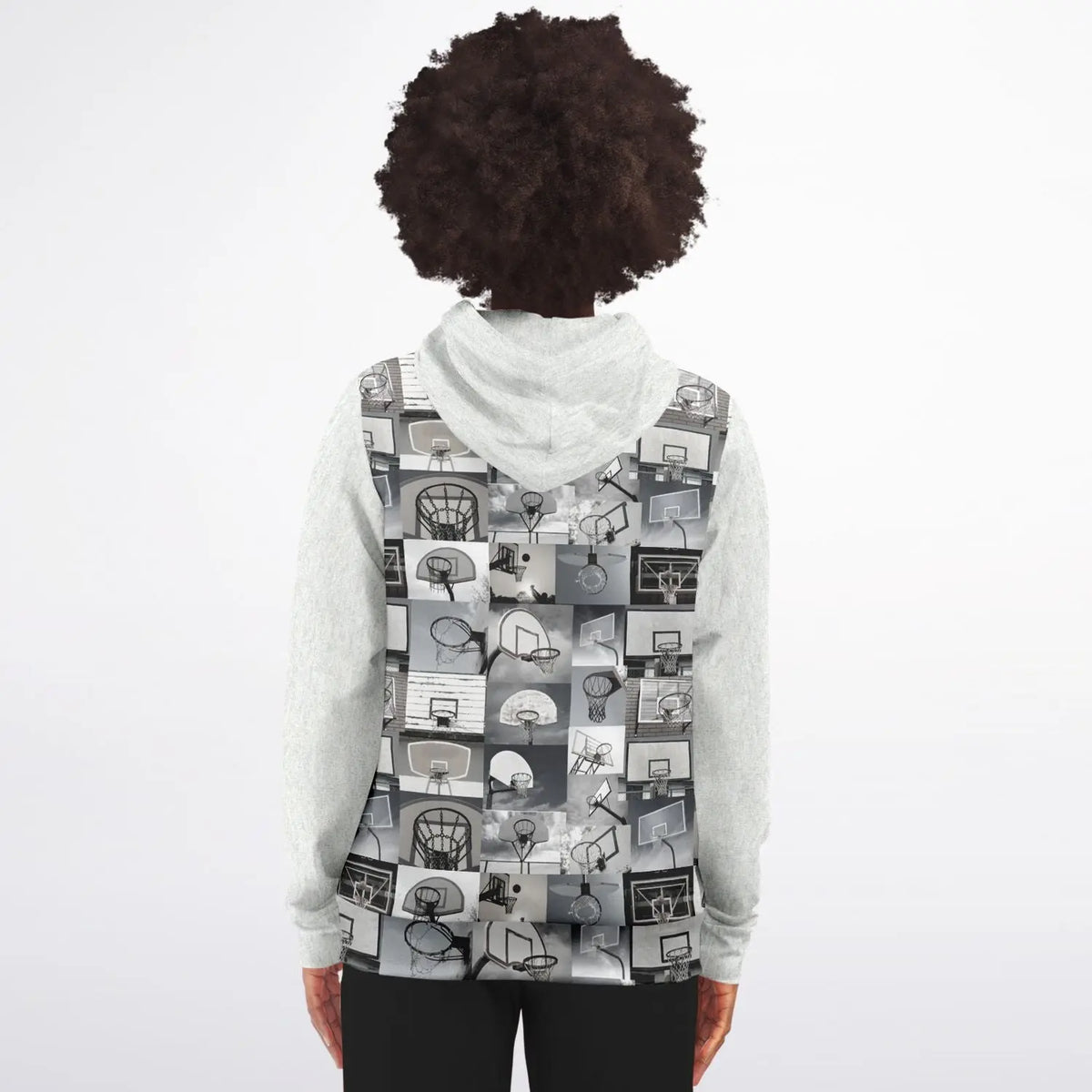 Duntalk "All Net" Basketball Athletic Zip-Up Hoodie - Off-White Subliminator