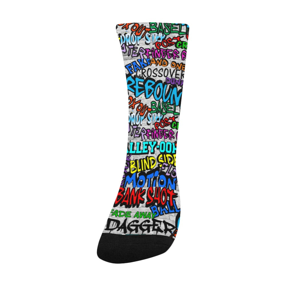Duntalk "Ball All Day" Kid's Basketball Socks - Grey