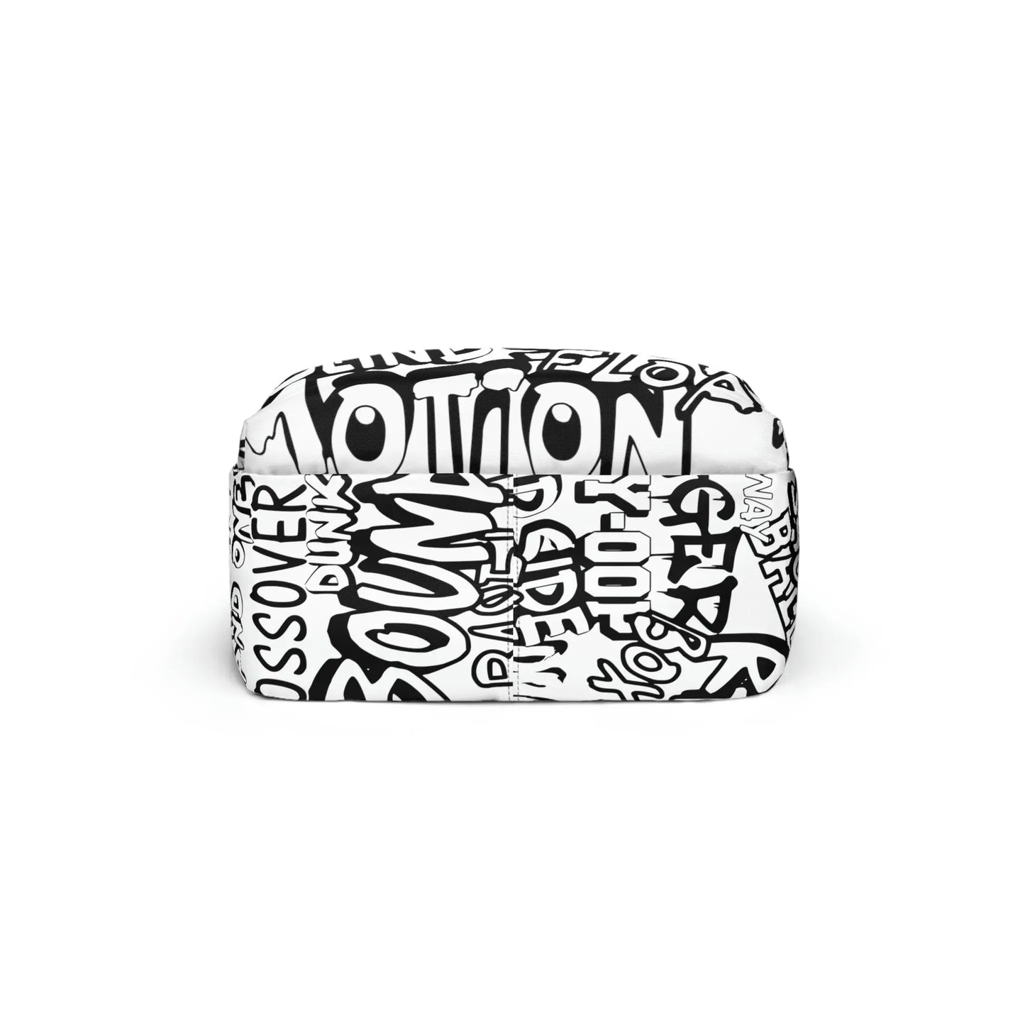 Duntalk "Ball All Day" Basketball Graffiti Backpack- Large/White Printify