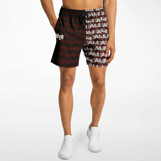 Duntalk "Baller" Basketball Mid Shorts - Wine Subliminator
