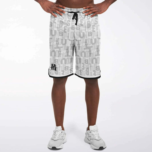 Duntalk "Court Vision" Basketball Shorts - White Subliminator