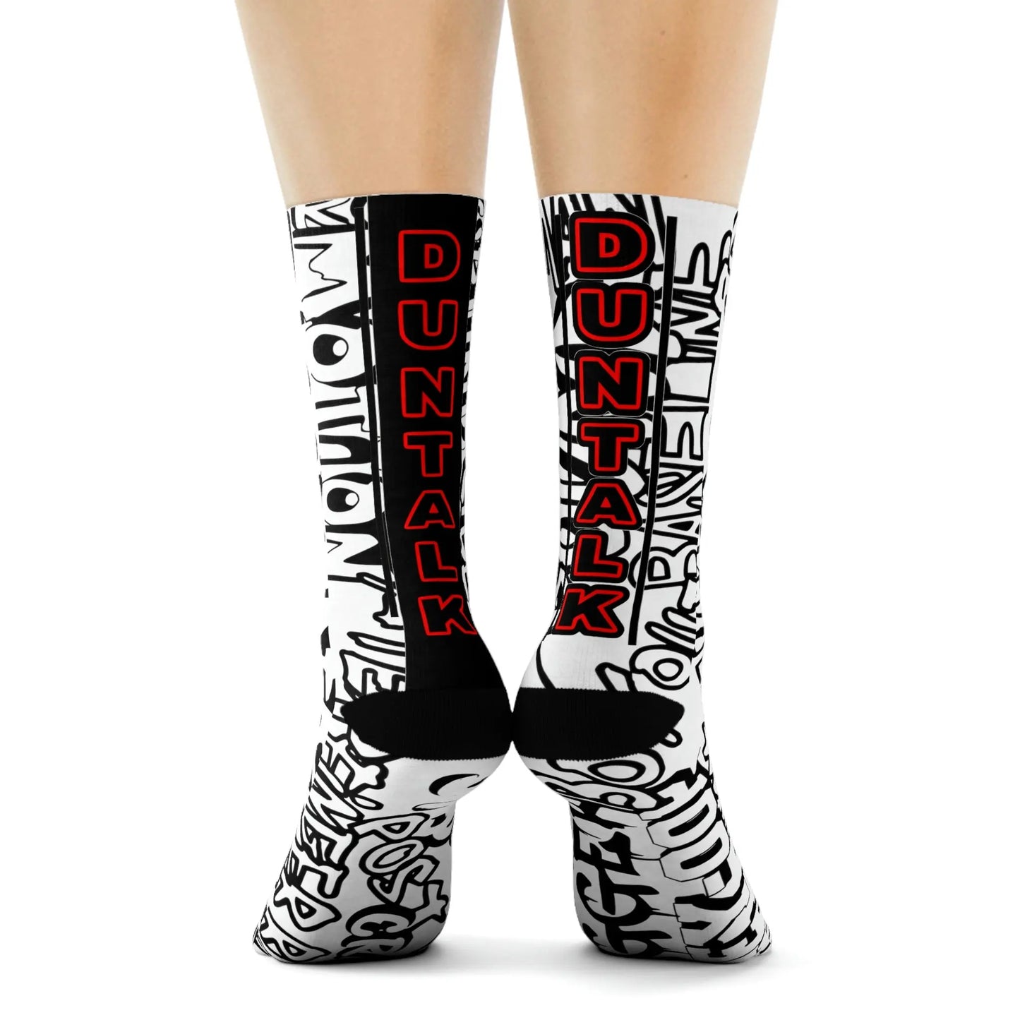Duntalk "Ball All Day" Basketball Crew Socks - Red