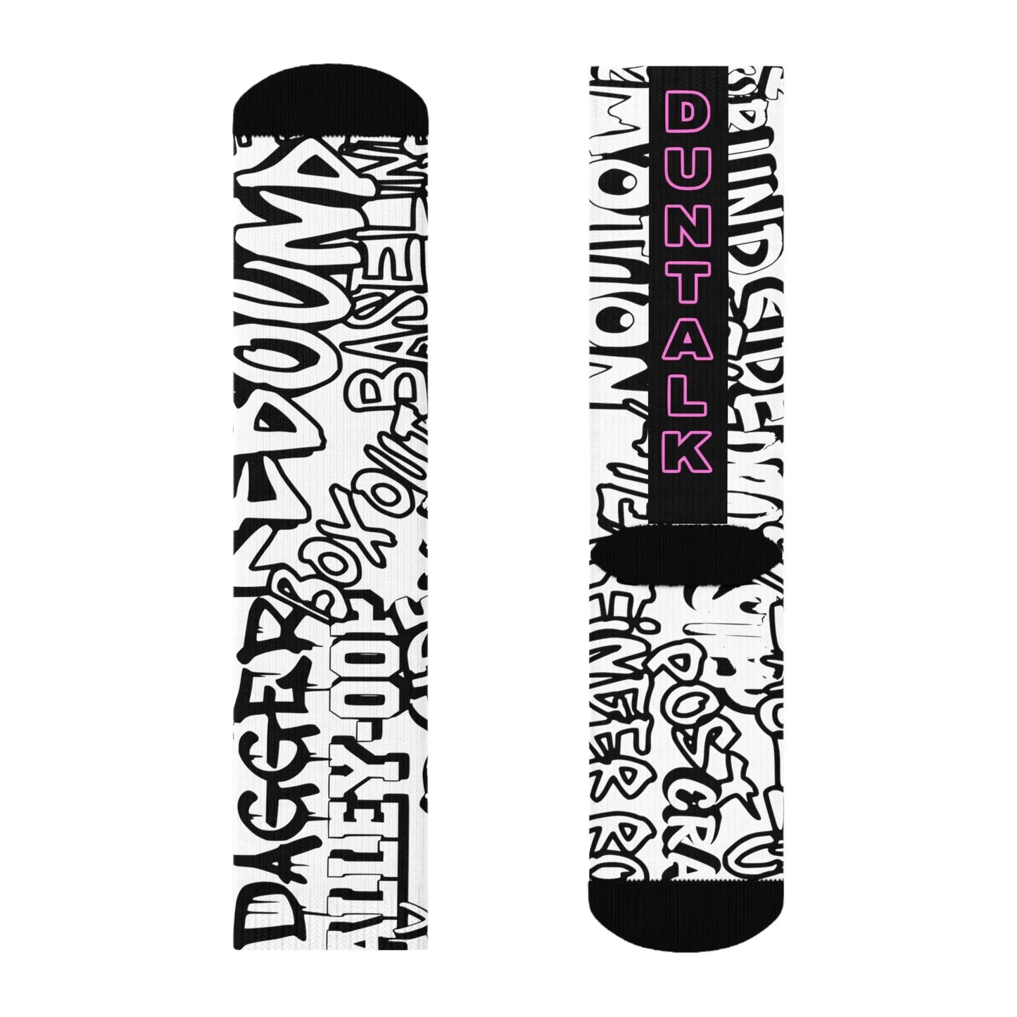 Duntalk "Ball All Day" Basketball Crew Socks - Pink