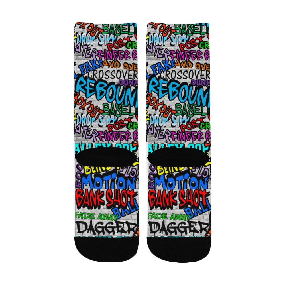 Duntalk "Ball All Day" Kid's Basketball Socks - Grey