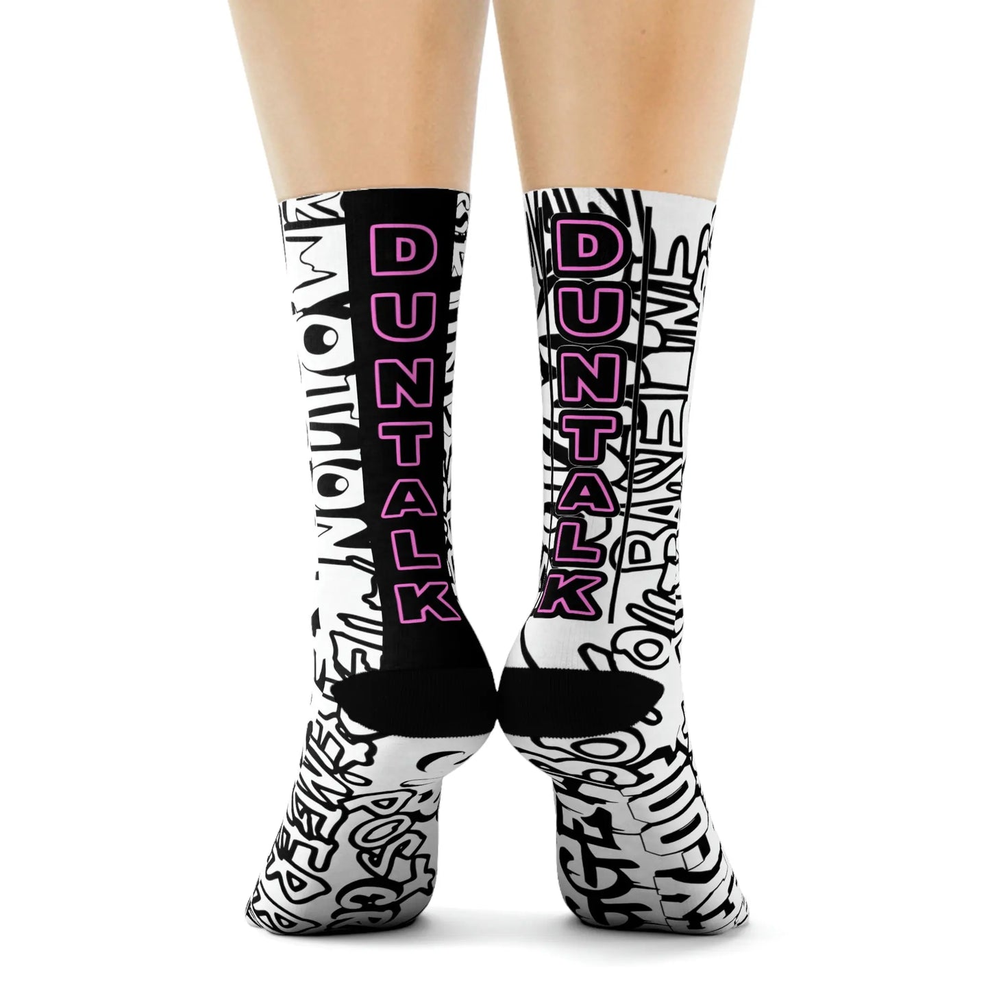 Duntalk "Ball All Day" Basketball Crew Socks - Pink