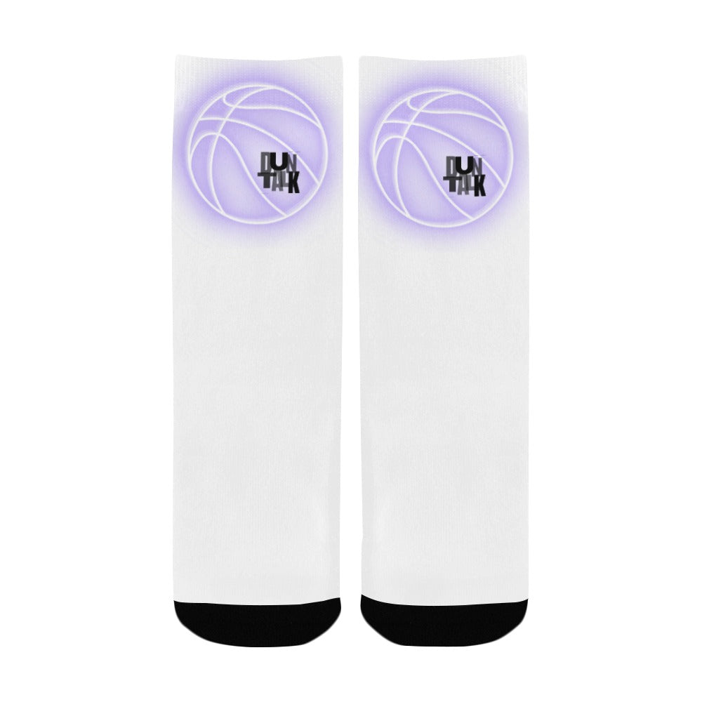 Duntalk "Glow" Kid's Basketball Socks - Purple