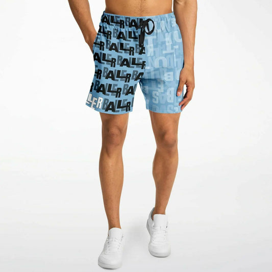 Duntalk "Baller" Basketball Mid Shorts - Baby Blue Subliminator
