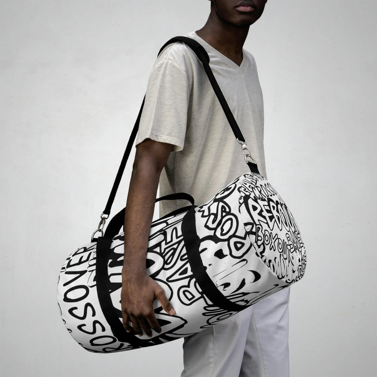 Duntalk "Ball All Day" Canvas Basketball Duffle Bag Printify