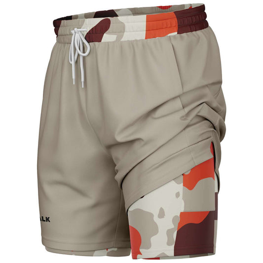 Duntalk "Bench Mob" 2-in-1 Shorts - Burgundy Subliminator