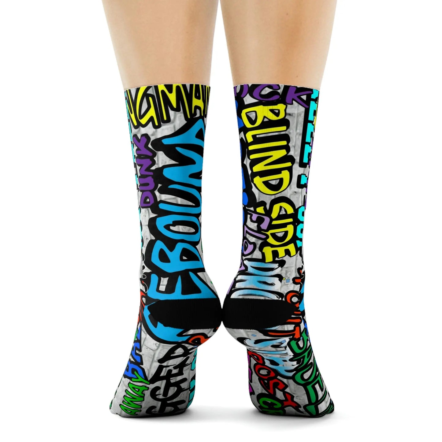Duntalk "Ball All Day" Basketball Graffiti Crew Socks/G