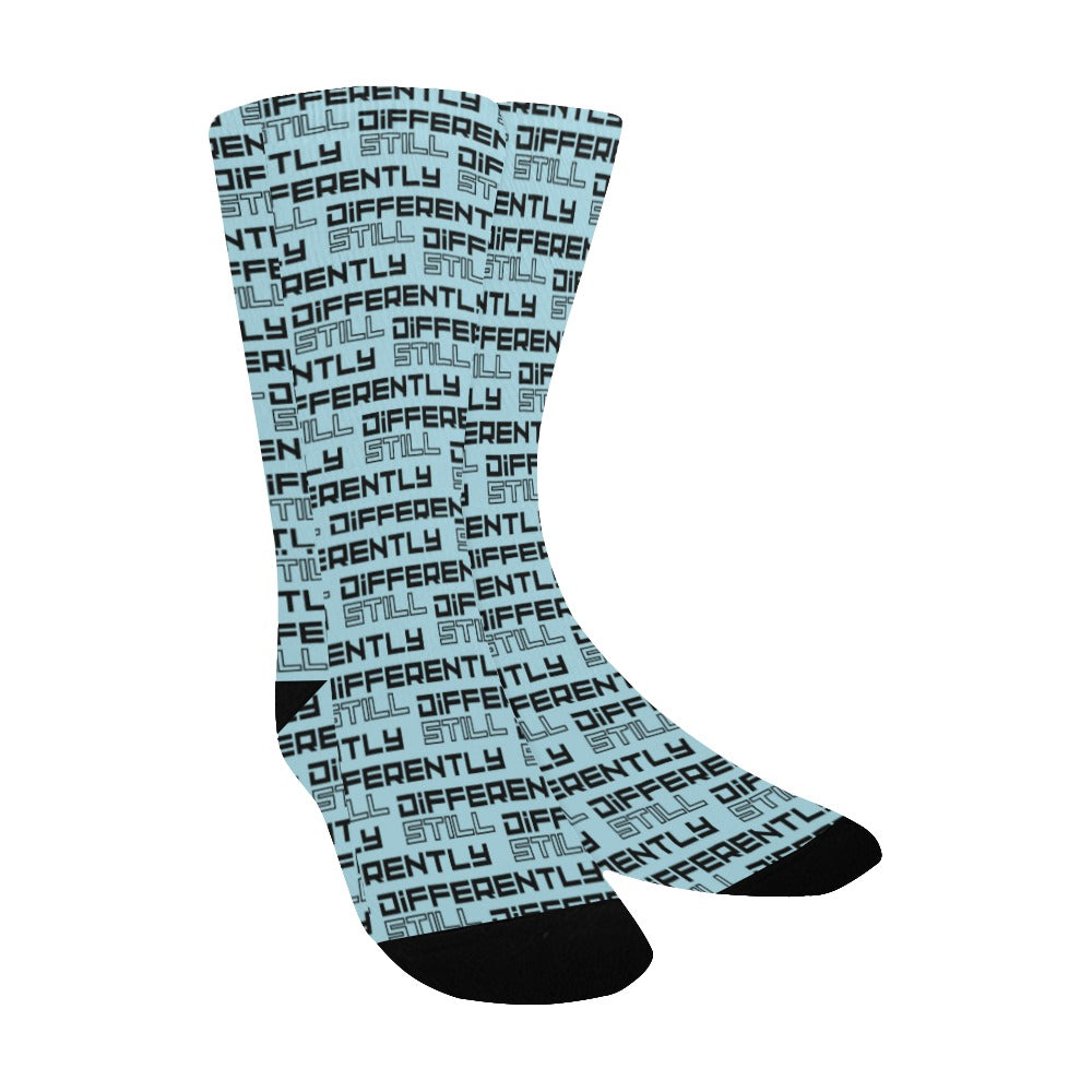Duntalk "Differently" Kid's Basketball Socks - Blue