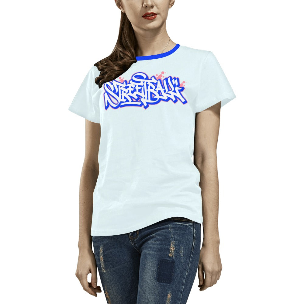 Duntalk "Streetball" Female Basketball T-Shirt - Blue
