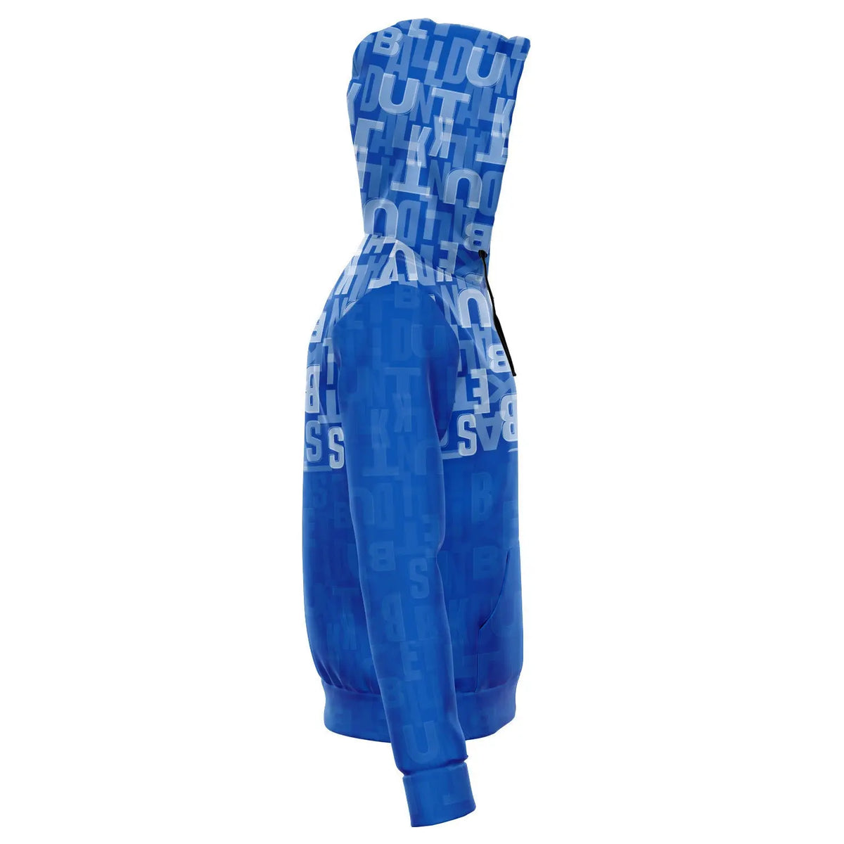 Duntalk "Ball IQ" Basketball Hoodie Jacket - Blue/White Subliminator