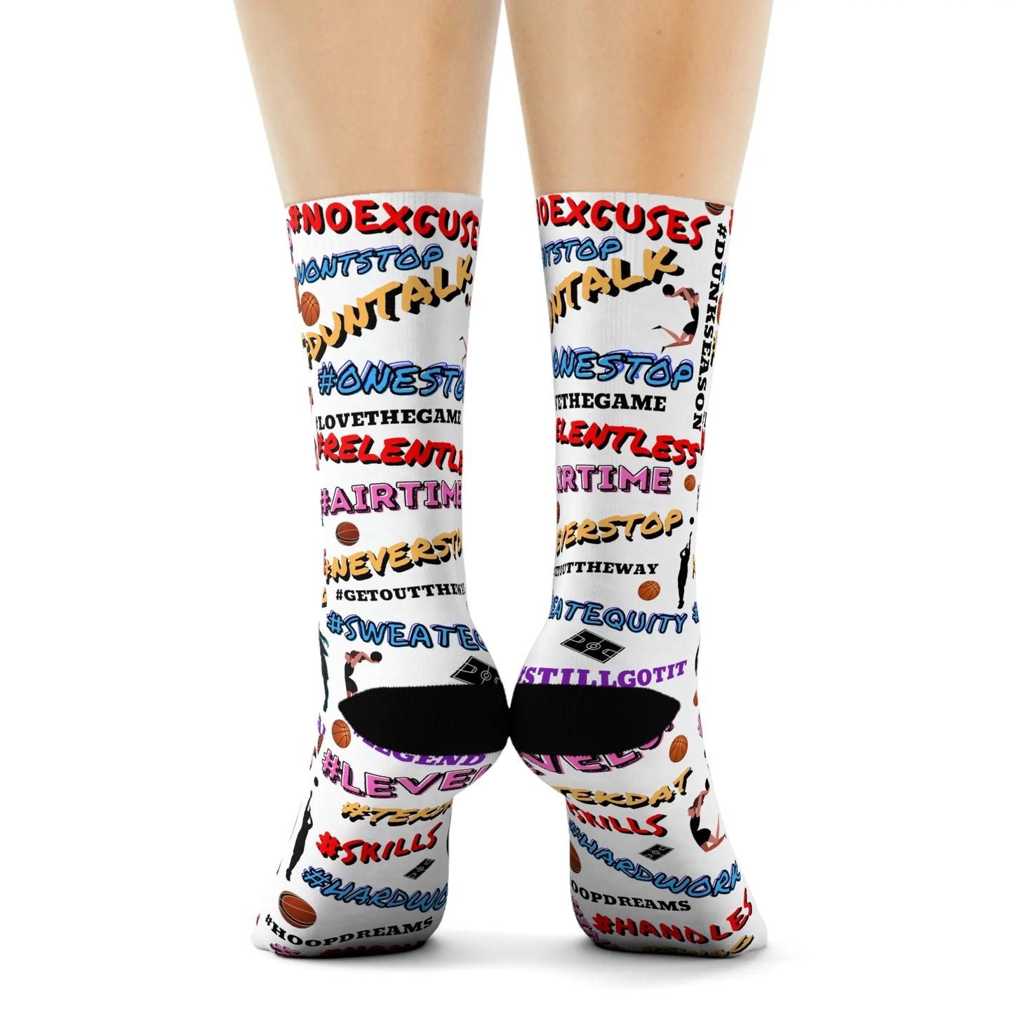 Duntalk "Hashtags" Girl's Basketball Socks