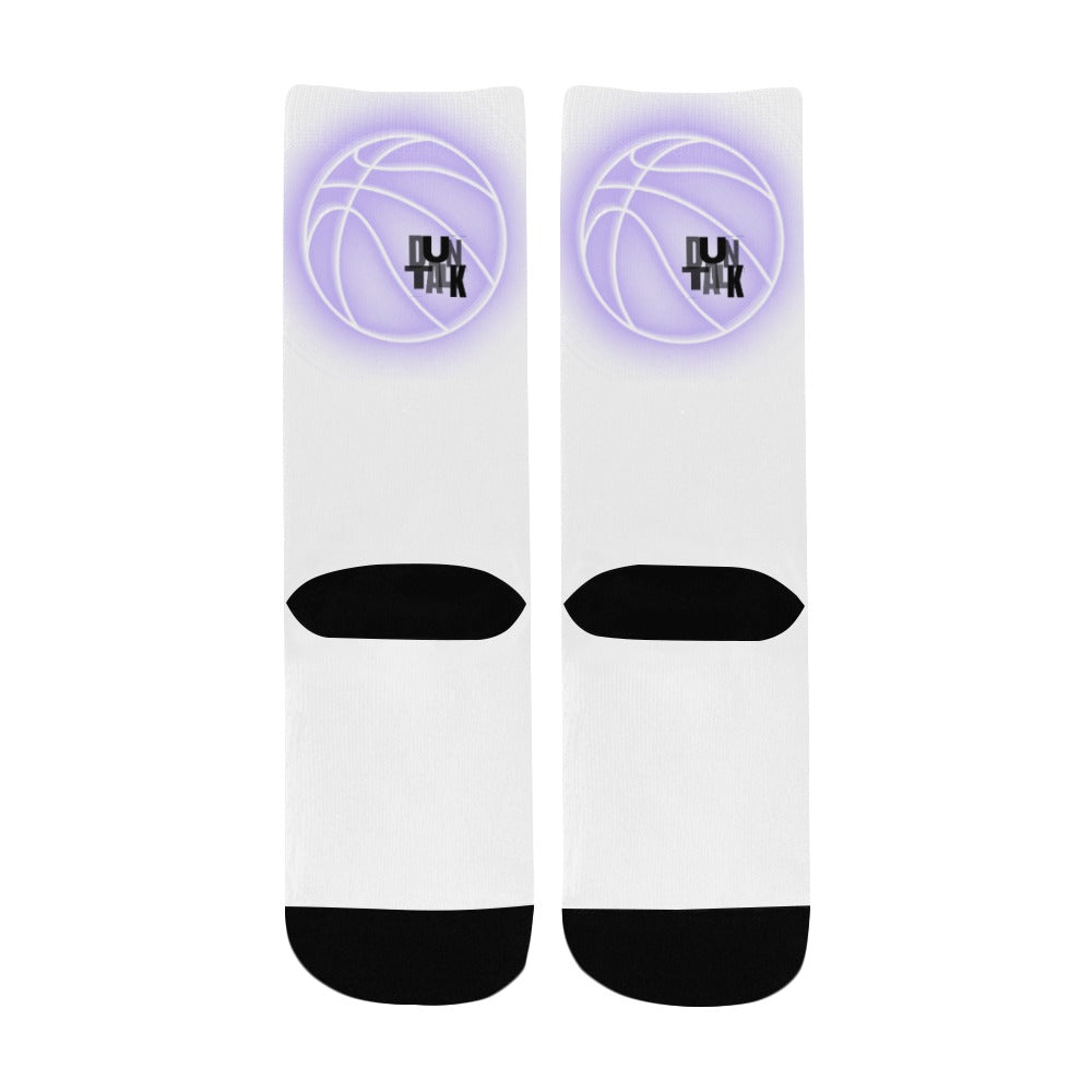 Duntalk "Glow" Kid's Basketball Socks - Purple
