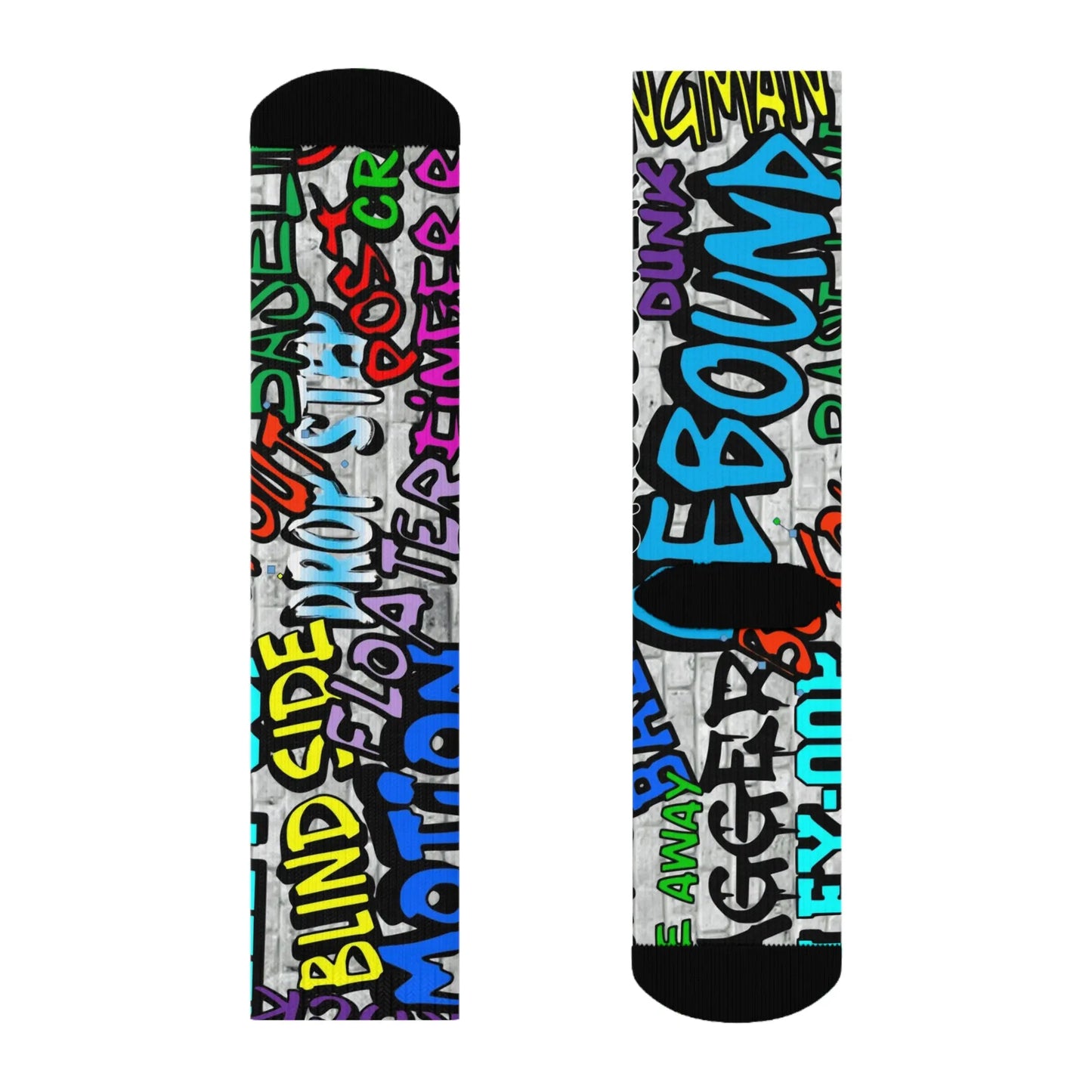 Duntalk "Ball All Day" Basketball Graffiti Crew Socks/G