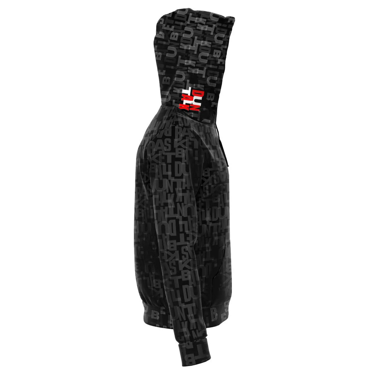 Duntalk "Court Vision" Zip-Up Hoodie Jacket -Black on Black Subliminator