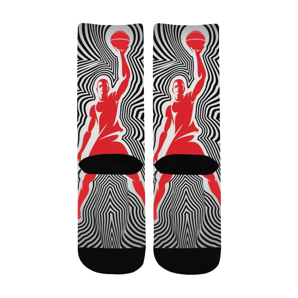 Duntalk "Vibes" Kid's Basketball Socks - Red