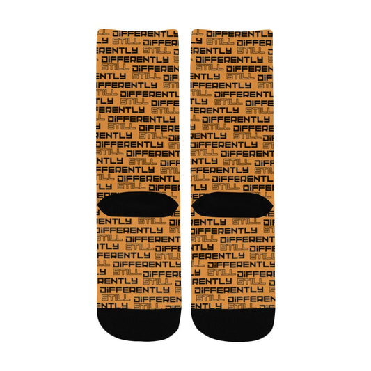 Duntalk "Differently" Kid's Basketball Socks - Orange e-joyer