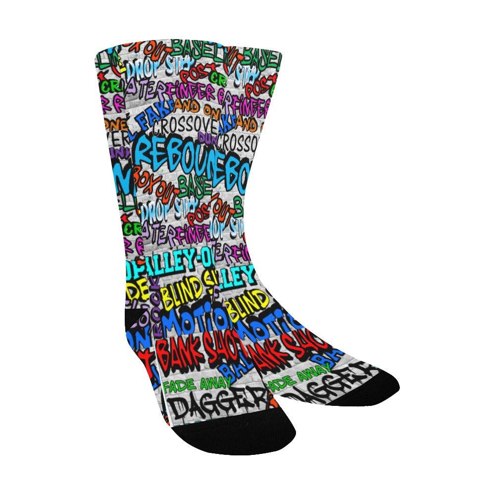 Duntalk "Ball All Day" Kid's Basketball Socks - Grey