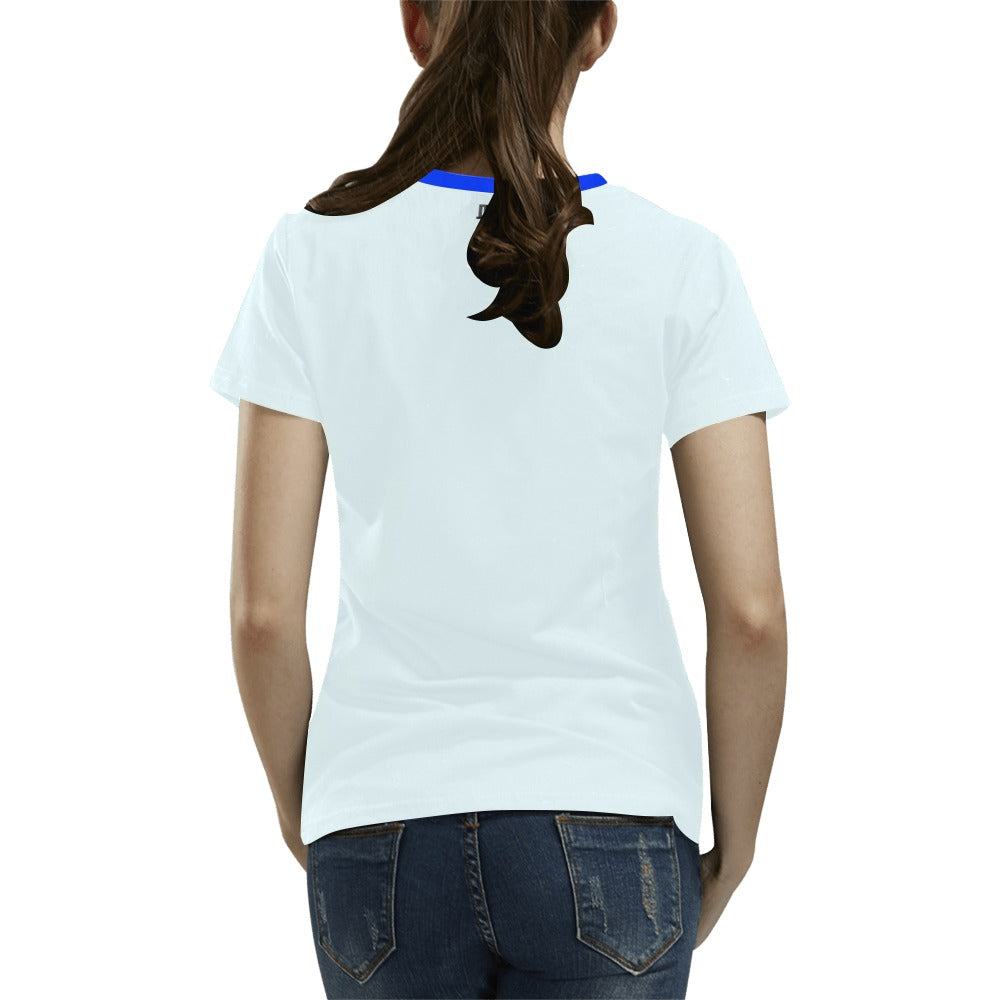 Duntalk "Streetball" Female Basketball T-Shirt - Blue