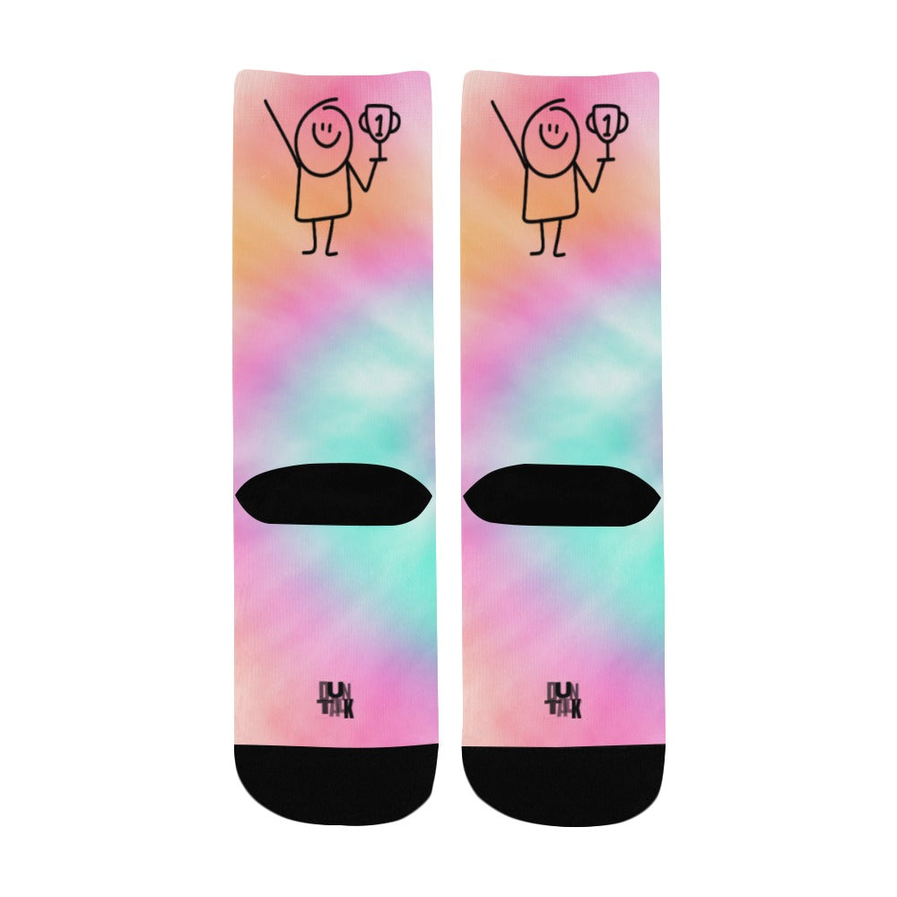 Duntalk "Twisted" Kid's Basketball Socks - Doodle