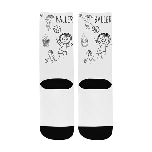 Duntalk "Doodle" Youth Basketball Socks e-joyer