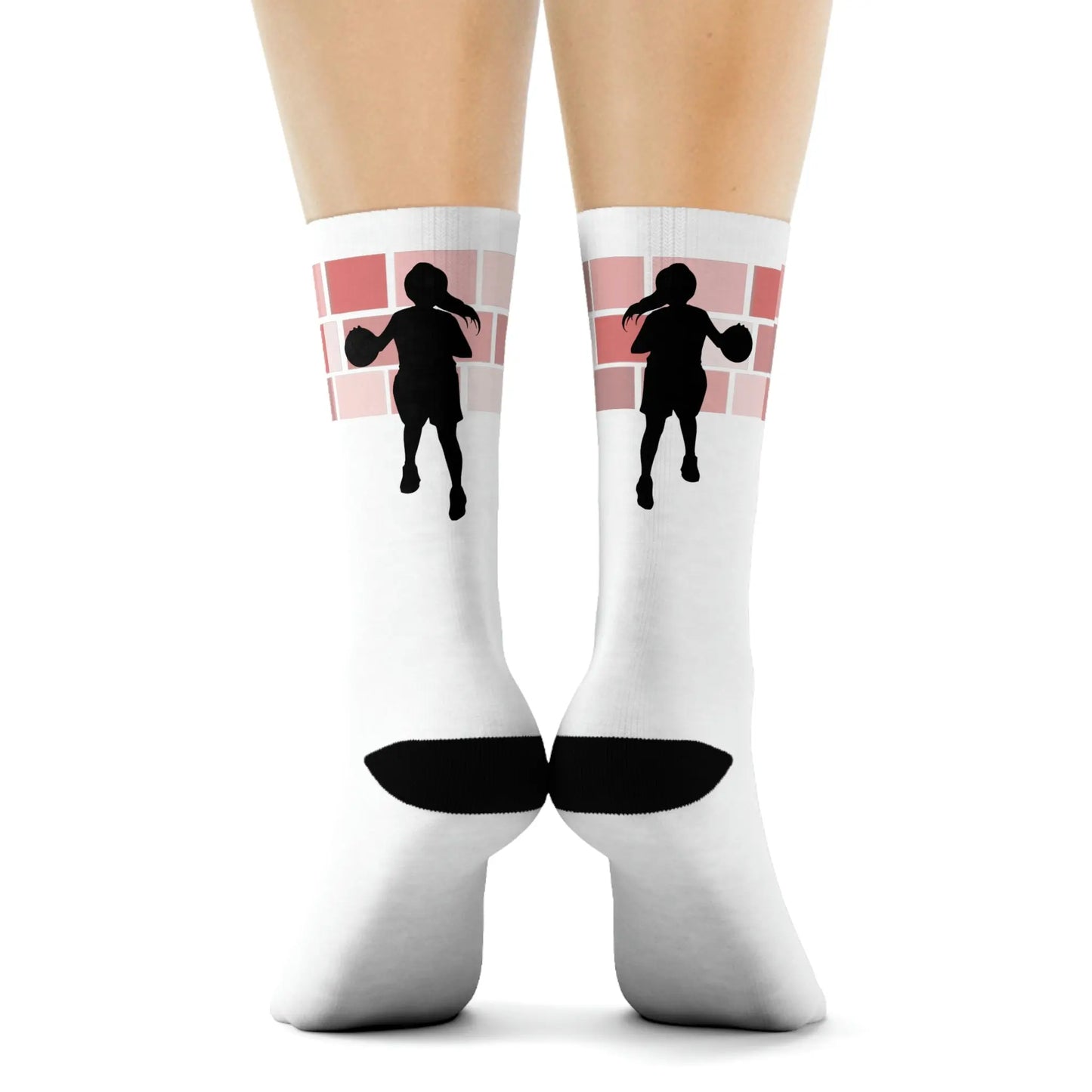 Duntalk "Lane" Female Basketball Socks - White