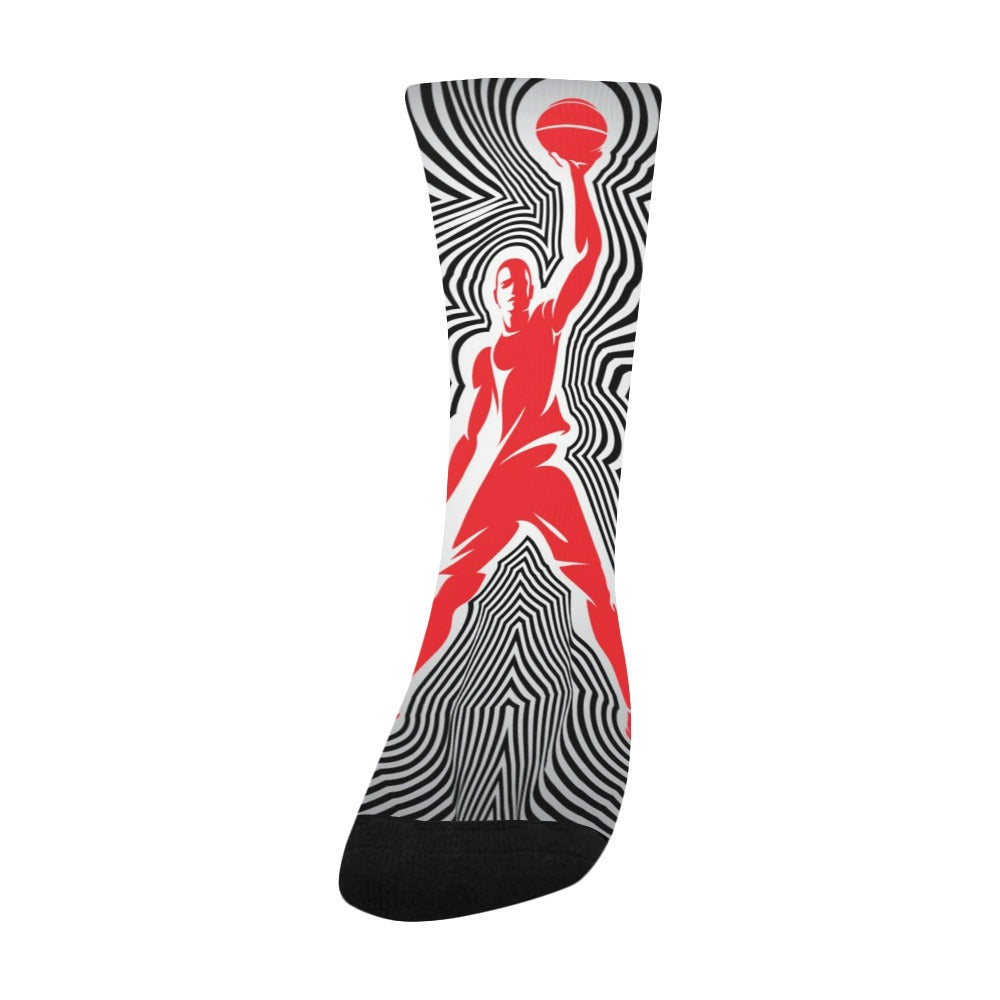Duntalk "Vibes" Kid's Basketball Socks - Red