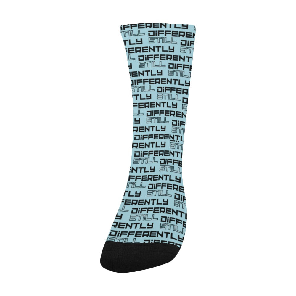 Duntalk "Differently" Kid's Basketball Socks - Blue