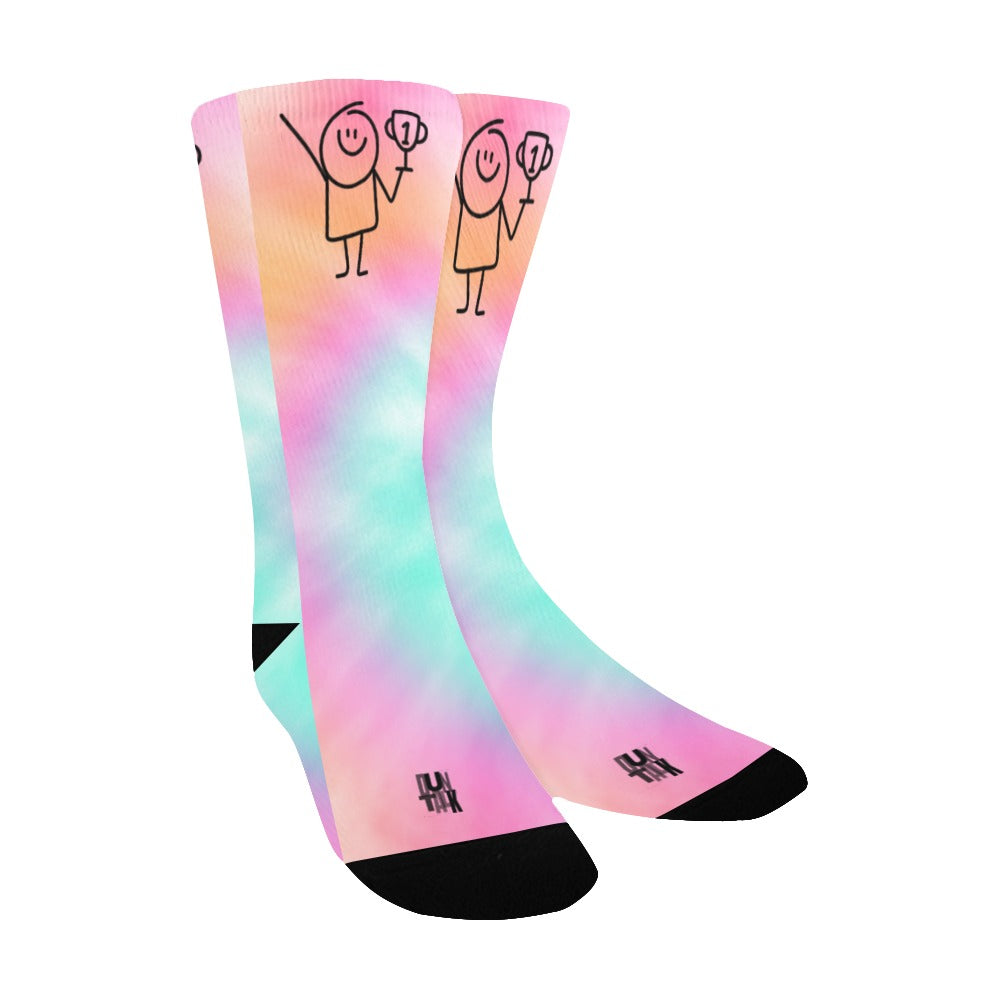 Duntalk "Twisted" Kid's Basketball Socks - Doodle