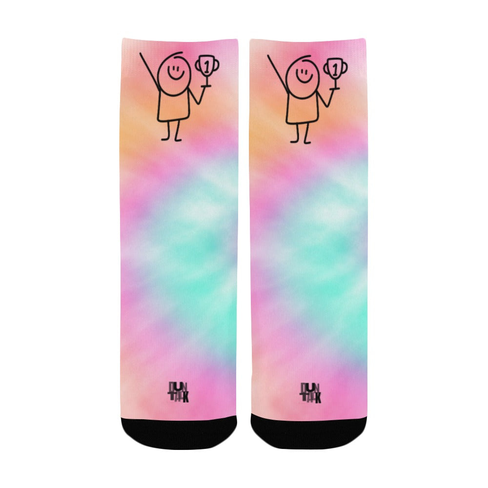 Duntalk "Twisted" Kid's Basketball Socks - Doodle