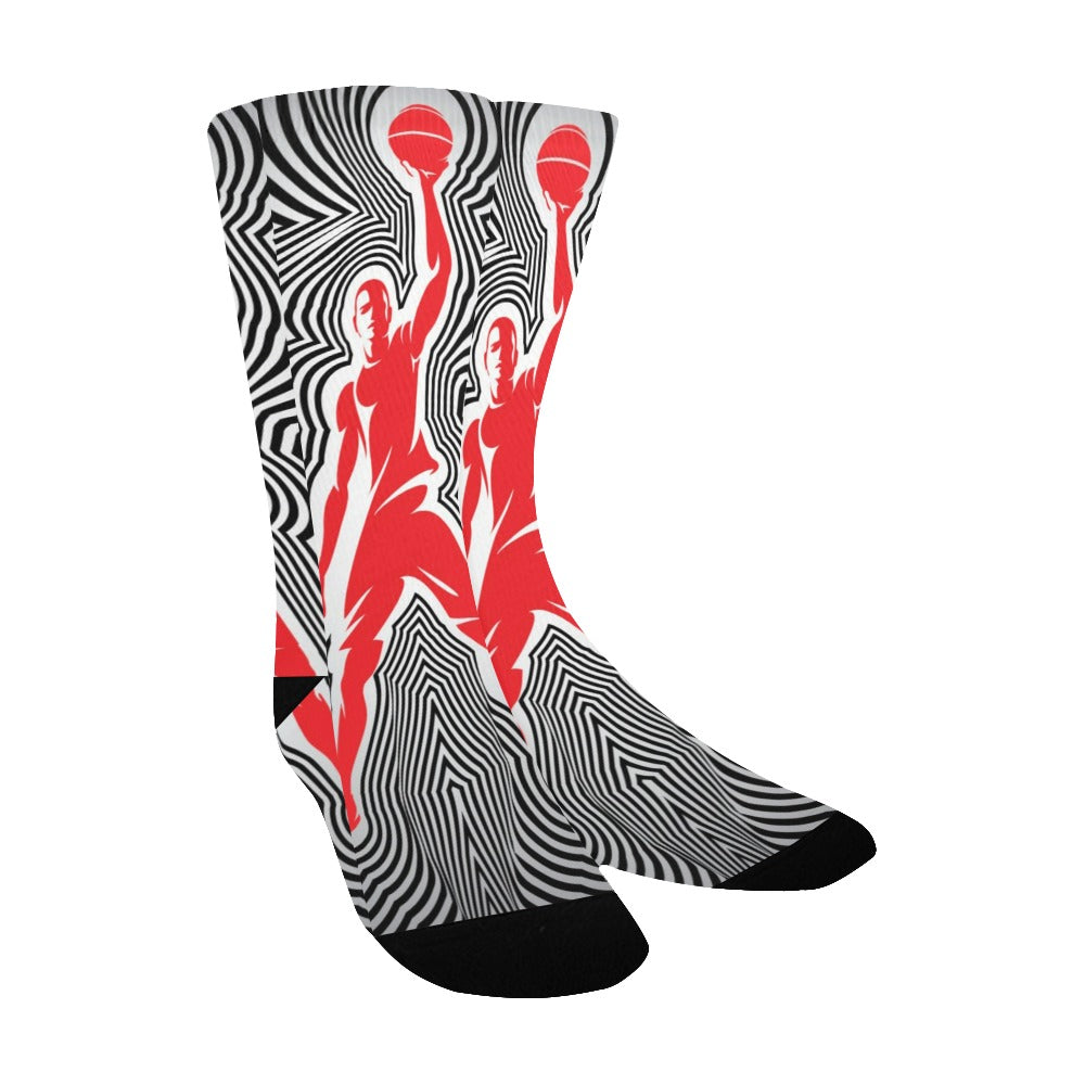 Duntalk "Vibes" Kid's Basketball Socks - Red