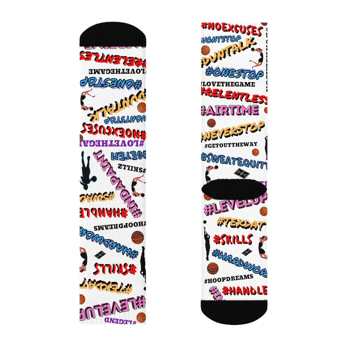 Duntalk "Hashtags" Girl's Basketball Socks