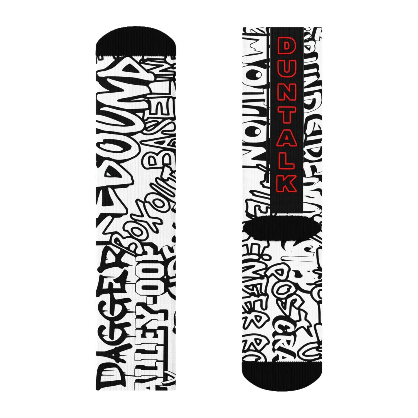 Duntalk "Ball All Day" Basketball Crew Socks - Red