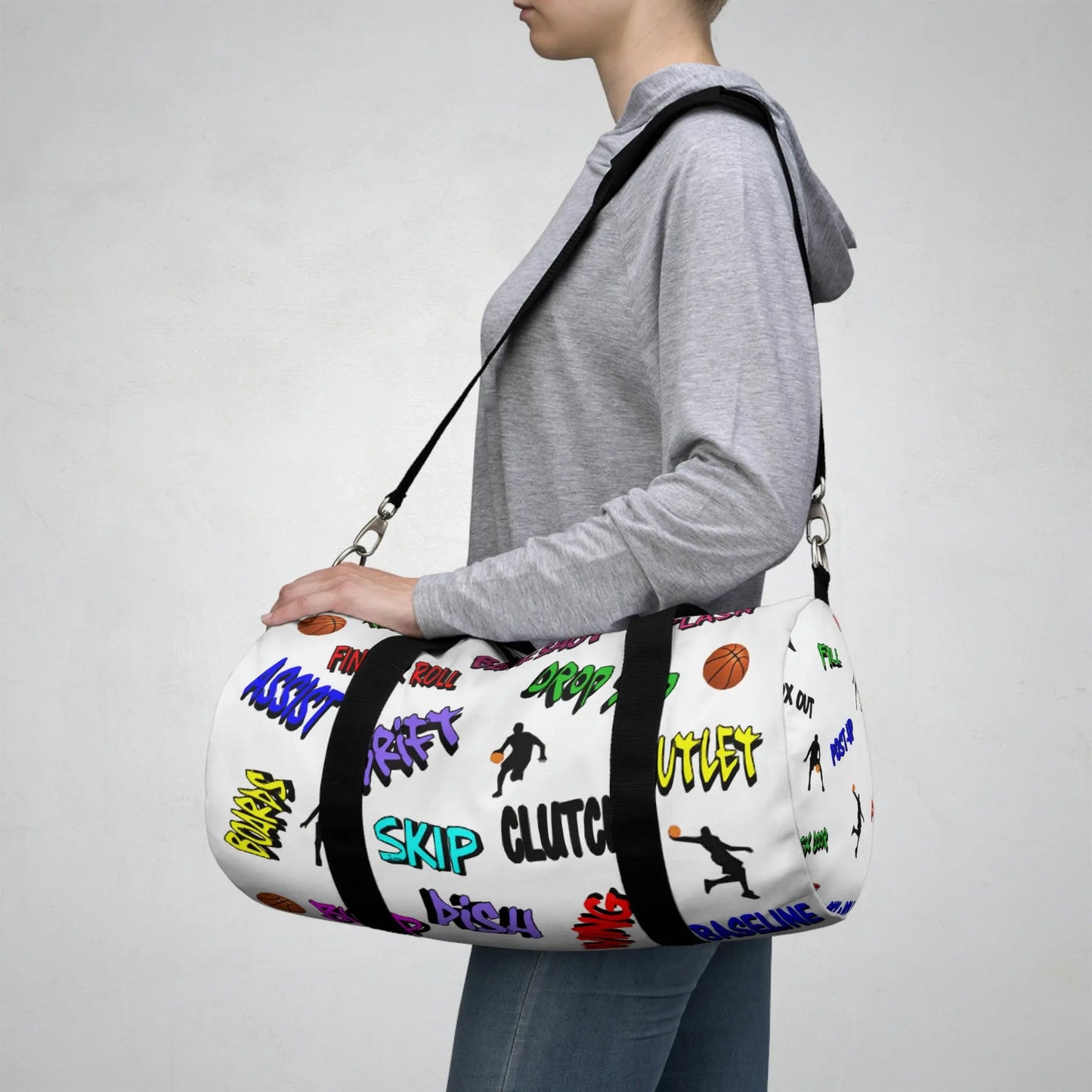 Duntalk "Ball Slang" Canvas Basketball Duffle Bag Printify