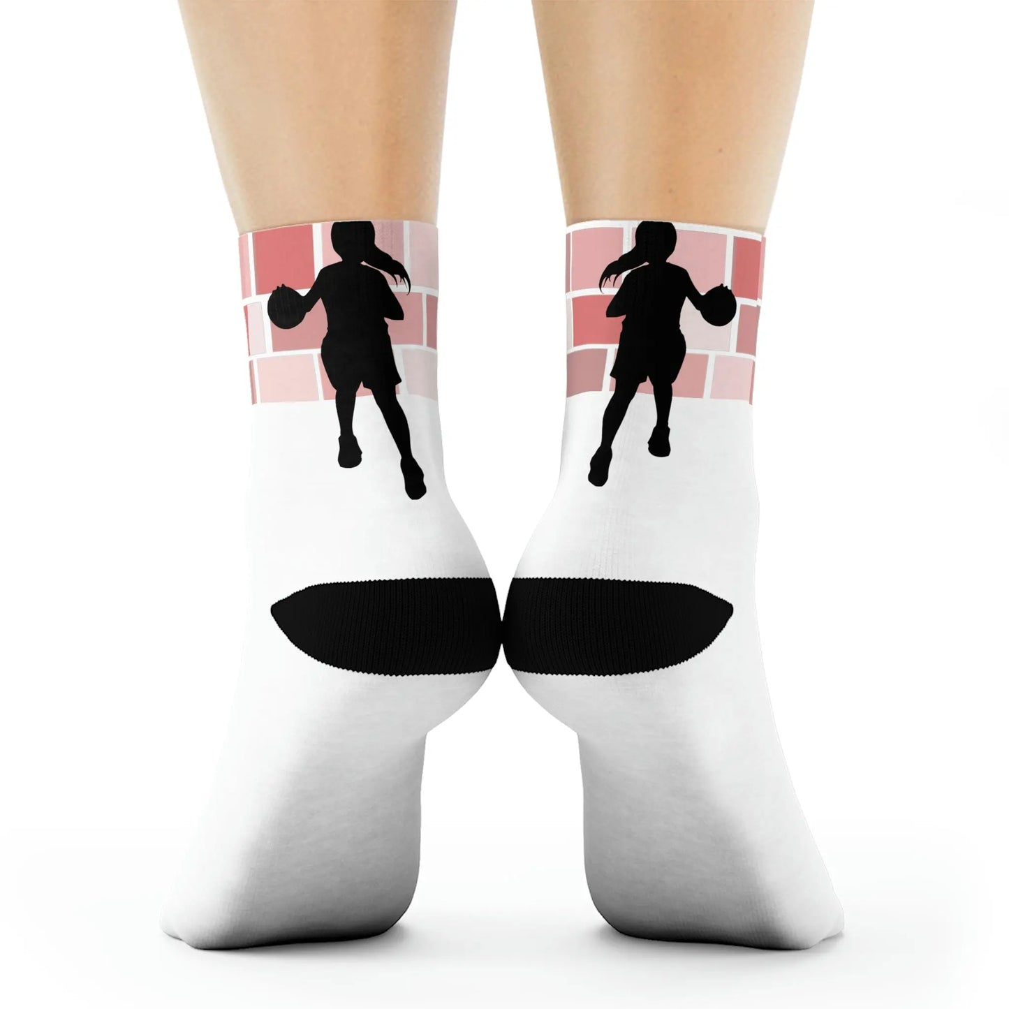 Duntalk "Lane" Female Basketball Socks - White