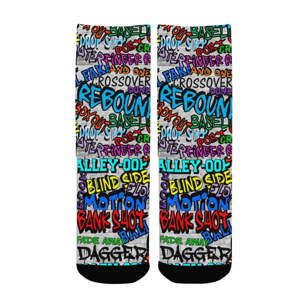 Duntalk "Ball All Day" Kid's Basketball Socks - Grey