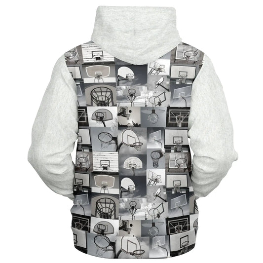 Duntalk "All Net" Basketball Athletic Zip-Up Hoodie - Off-White Subliminator