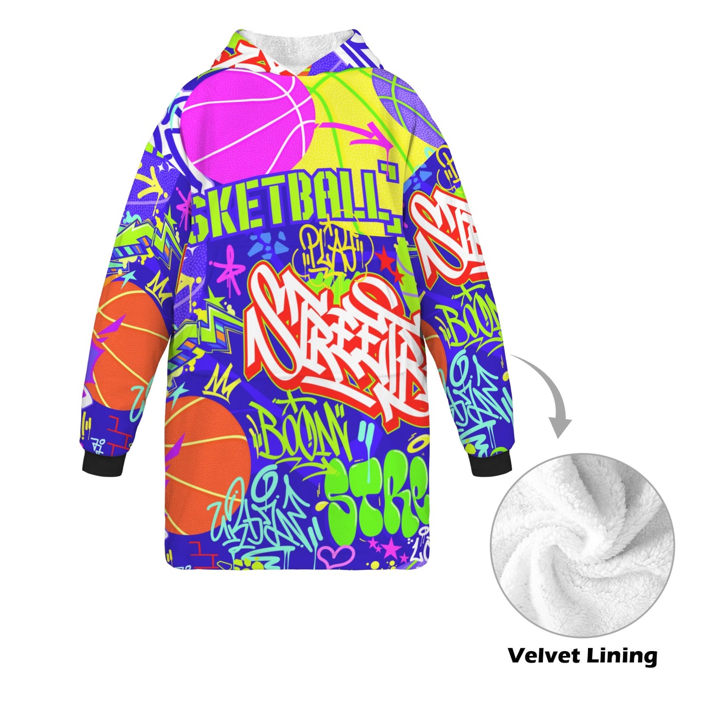 "Hustle" Basketball Hoodie Blanket