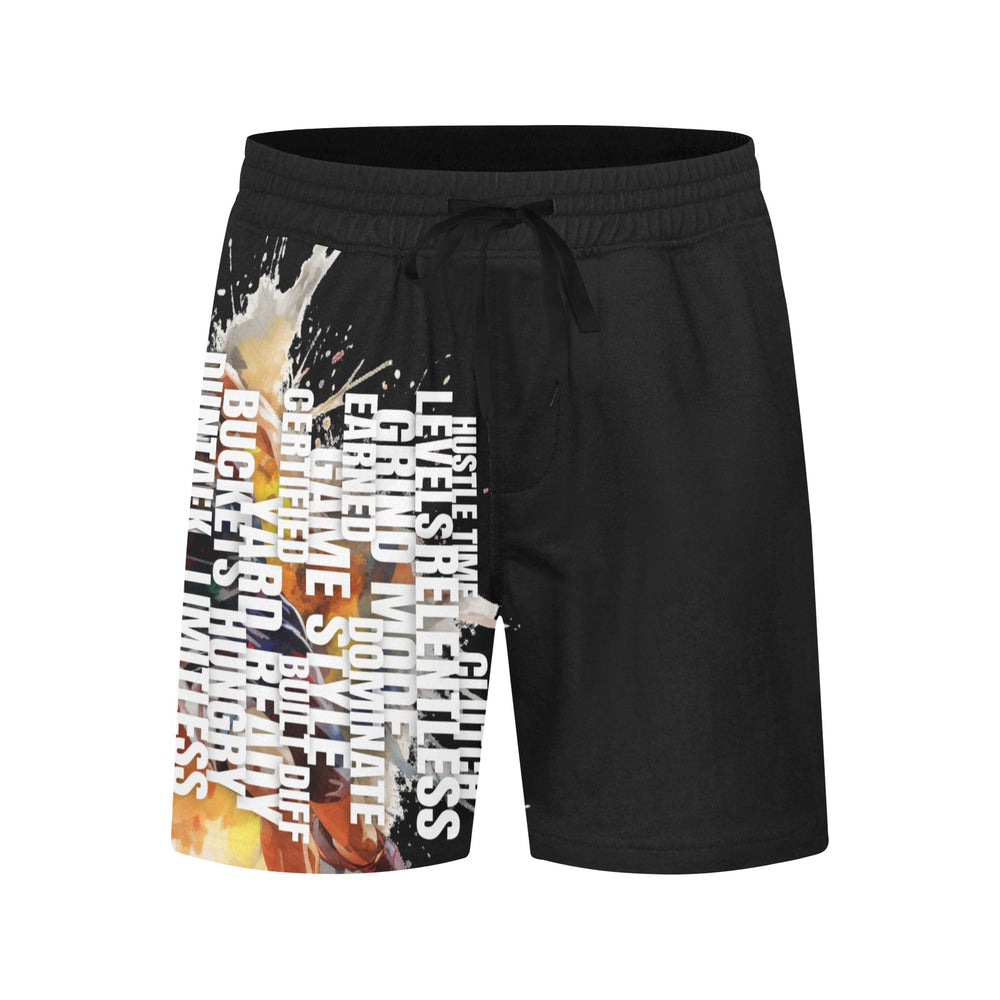 Paint Mid Shorts - Black