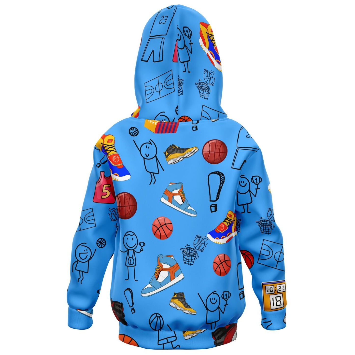 "Streetball" Youth Basketball Hoodie - Blue