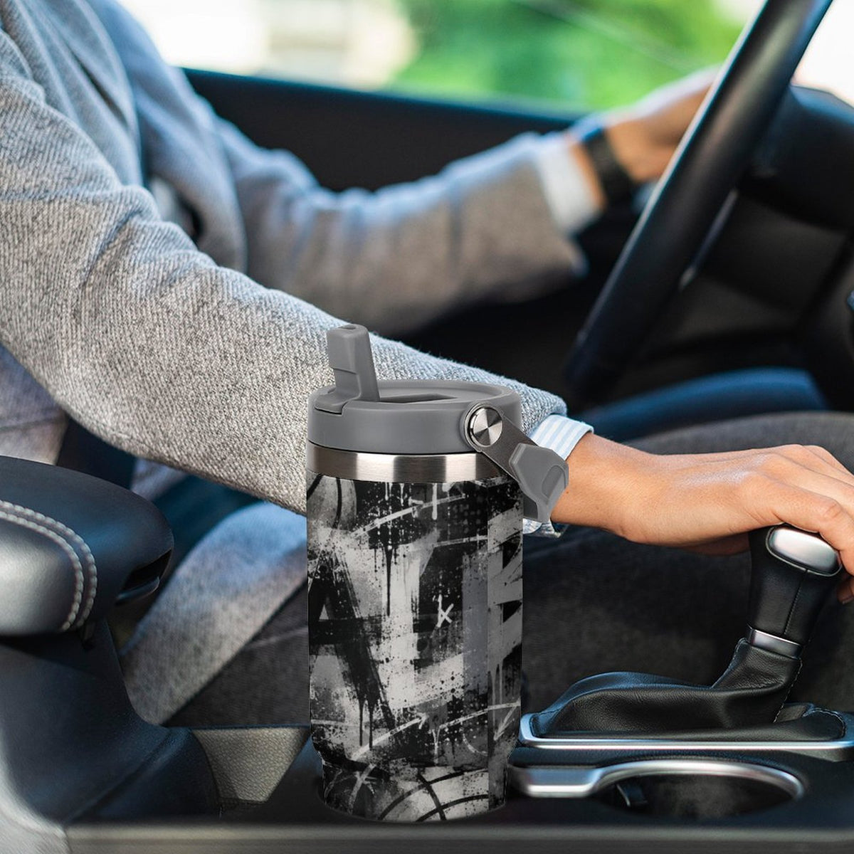 Concrete Tumbler - Grey/Black